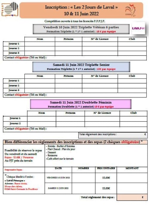 inscription laval petanque